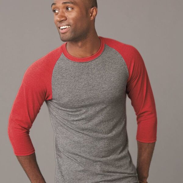 Unisex Triblend Three-Quarter Raglan Baseball T-Shirt Thumbnail